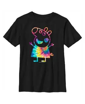 Футболка Peppa Child для мальчиков с принтом «Свинка Пеппа» и принтом тай-дай Hasbro