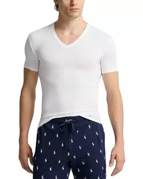 Футболка Perfect Flex с V-образным вырезом, 2 шт. в упаковке Polo Ralph Lauren, белый