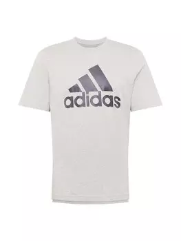 Футболка Performance ADIDAS SPORTSWEAR Essentials Big Logo, пятнистый серый