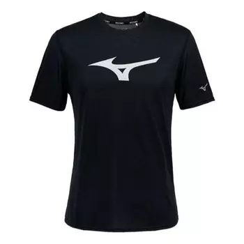 Футболка performance logo t-shirt 'black' Mizuno, черный