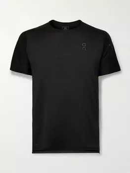 Футболка Performance-T Stretch из переработанного джерси и сетки ON, черный