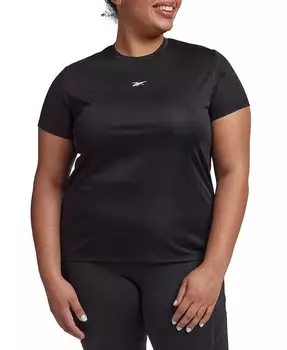 Футболка Performance Tech с короткими рукавами больших размеров Reebok, черный