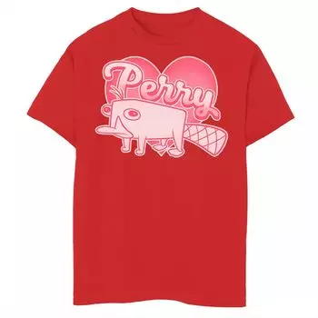 Футболка Perry Heart «Финес и Ферб» для мальчиков 8–20 лет, посвященная Дню святого Валентина Licensed Character
