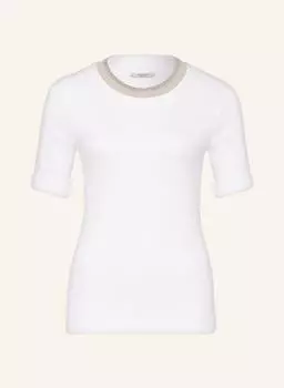 Футболка PESERICO mit Glitzergarn, белый