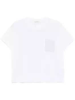 Футболка Peserico с отделкой бисером, белый