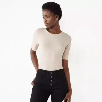 Футболка Petite Nine West Essential с рукавами до локтя Nine West, бежевый