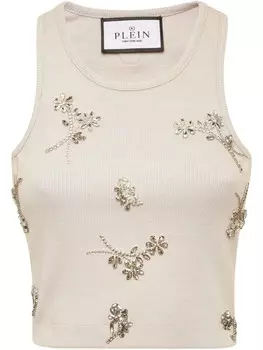 Футболка Philipp Plein Flowers, нейтральный