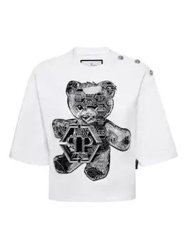Футболка Philipp Plein с 3D тедди, белый