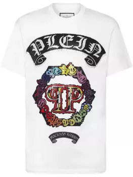 Футболка Philipp Plein SS Strass Smile, белый
