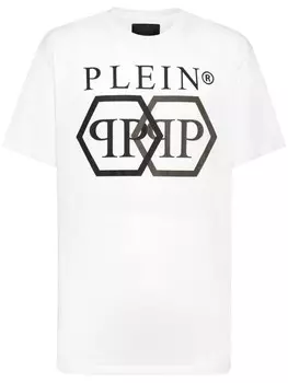 Футболка Philipp Plein Stones Hexagon, белый