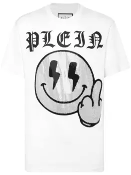 Футболка Philipp Plein Strass Smile, белый