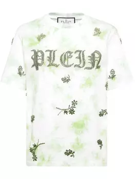 Футболка Philipp Plein Tie-Dye Flowers, белый