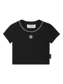 Футболка Philipp Plein, украшенная кристаллами, черный