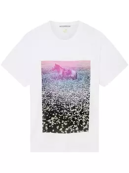 Футболка Photographic Daisy Field Stella McCartney, белый