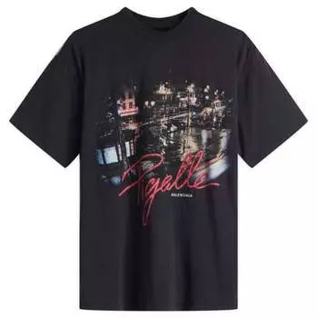 Футболка Piagelle с эффектом потертости Balenciaga, черный