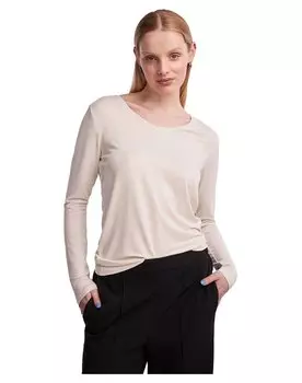 Футболка Pieces Billo Long Sleeve V Neck, белый