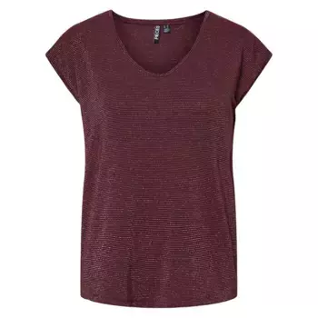 Футболка Pieces Billo Lurex Stripes, красный