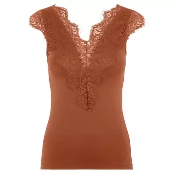 Футболка Pieces Ilu Braces, коричневый