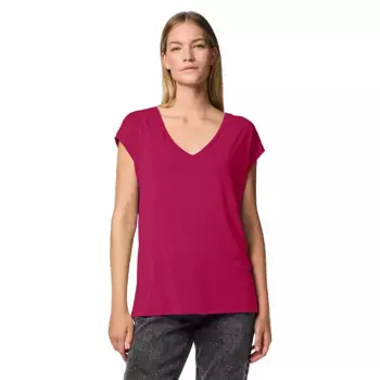 Футболка Pieces Kamala short sleeve v neck, розовый