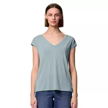 Футболка Pieces Kamala short sleeve v neck, синий