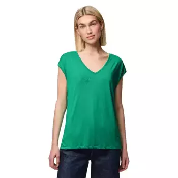 Футболка Pieces Kamala short sleeve v neck, зеленый