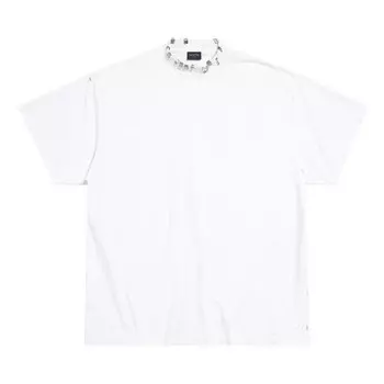 Футболка pierced t-shirt oversized 'white' Balenciaga, белый