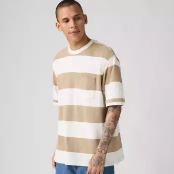 Футболка пике с коротким рукавом Levi's, цвет Rigby Stripe - White