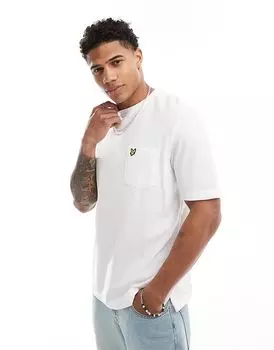 Футболка пике с логотипом и карманом белого цвета Lyle & Scott