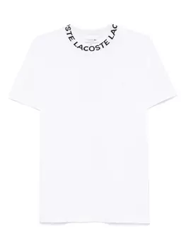 Футболка пике с жаккардовым логотипом Lacoste, белый