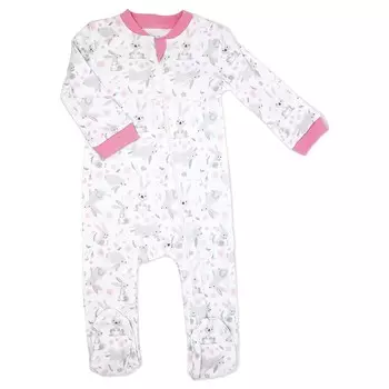 Футболка Pink Bunnies на молнии из 100% хлопка для маленьких девочек Baby Mode, цвет Light Pink