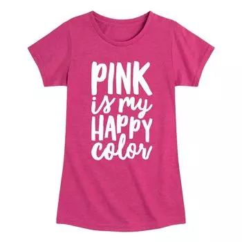 Футболка Pink Is My Happy Color с рисунком для девочек 7–16 лет Licensed Character