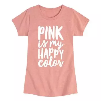 Футболка Pink Is My Happy Color с рисунком для девочек 7–16 лет Licensed Character