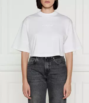 Футболка Pinko Cropped Fit, белый