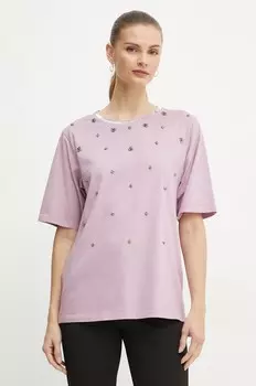 Футболка Pinko из хлопка, розовый