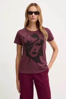 Футболка Pinko из хлопка, розовый