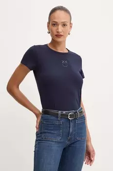 Футболка Pinko из хлопка, темно-синий