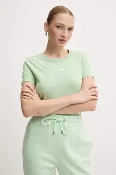 Футболка Pinko из хлопка, зеленый