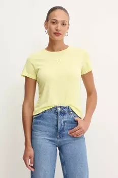 Футболка Pinko из хлопка, желтый
