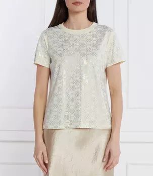 Футболка Pinko QUENTIN Regular Fit, бежевый