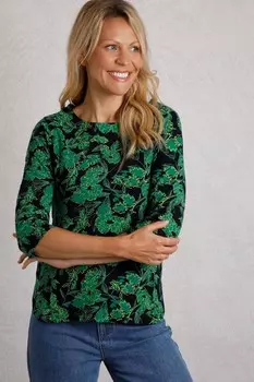 Футболка Pinto из органического джерси с принтом Weird Fish, зеленый