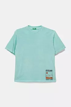 Футболка пижамная хлопковая LILO&STITCH United Colors Of Benetton, зеленый