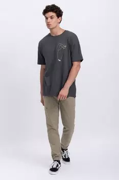 Футболка Plabo с абстрактным узором Kaft, серый