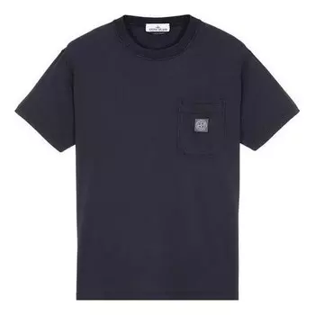 Футболка plain logo t-shirt 'black' Stone Island, черный