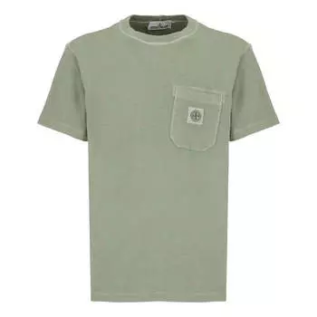Футболка plain logo t-shirts 'green' Stone Island, зеленый