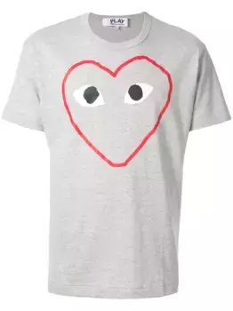 Футболка Play с логотипом Comme Des Garons Play, серый