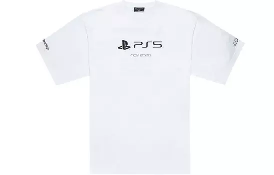 Футболка Playstation X мужская белая Balenciaga, белый