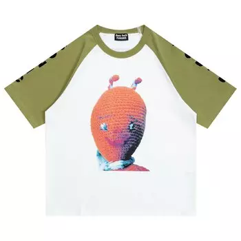 Футболка Pleasures Alien реглан Белая