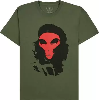 Футболка Pleasures Alien T-Shirt 'Olive', зеленый