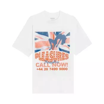 Футболка Pleasures Call Now Белая