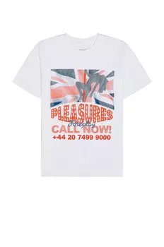 Футболка Pleasures Call Now, белый